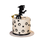 Graduation Black Dots Cake