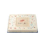 Corporate Red & Blue Photo Cake