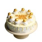 Golden Snow White New Year Cake