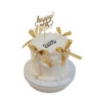 Golden Ribbon New Year Cake