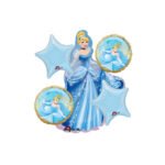 Princess Cinderella Helium Foil Balloons 5pcs Set