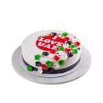 I Love UAE Floral Cake