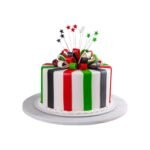 UAE Ribbon Striped Cake