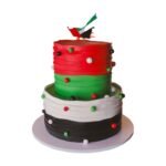 UAE Flag Striped Celebration Cake