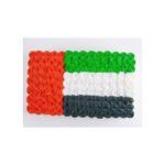 UAE Flag Shape Rose Swril Cake