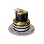 Luxury Black & Gold Luxe Cake