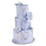 Luxury Azure Marble Wedding Cake