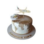Golden Map Welcome Back Cake
