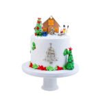 Snowy Cabin Christmas Wonderland Cake