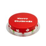 Classic Festive Red & White Christmas Cake