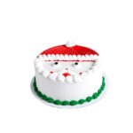 Festive Santa Face Cream Christmas Cake