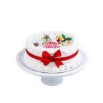 Red Ribbon Xmas cake