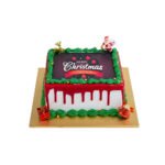 Festive Christmas Drip Photo Cake