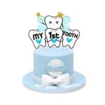 My 1st Tooth Blue Cake
