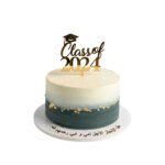 Class Of Black & White Grad Cake