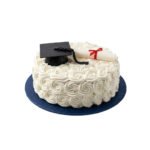 White Rose Graduation Cake