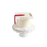 White 3D Graduation Cap Cake