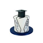 Graduation White Scarf Cake