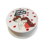 Couple Hug Romantic Cake