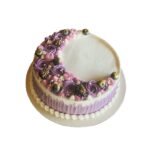 Purple Moon Design Cream Cake