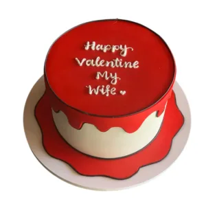 Valentine Day Comic Design Cake