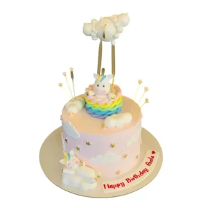 Unicorn 1st Birthday Cake