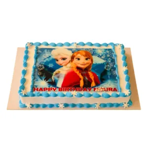 Elsa & Anna Frozen Sisters Photo Cake