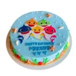 Baby Shark Theme Cream Cake