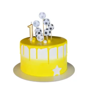 Yellow & White Football Cake