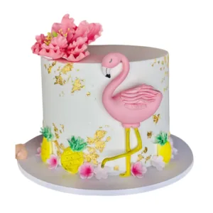 Flamingo Floral Cake