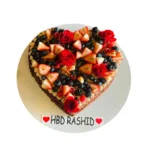 Chocolate Heart Shape Fruit Cake