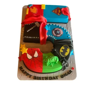 Numeric Marvel Avenger Cake