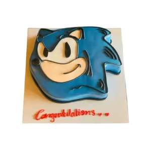 Sonic Face Cake