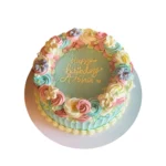 Cream Floral Cake