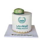 Dubai Police Round Cake