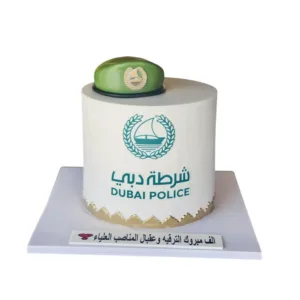 Dubai Police Round Cake