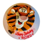 Tiger Face Pooh Theme Cake
