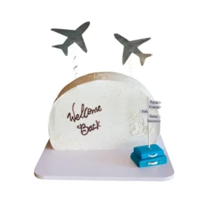 Welcome Back Standing Shape Cake