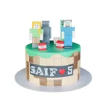 Minecraft 3D Figure Cake