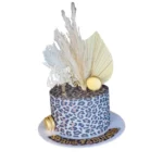 Stencil Cheetah Cake