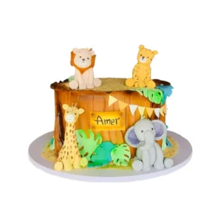 Animals Jungle Theme Cake