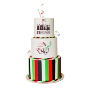 3 Tier UAE National Day Cake
