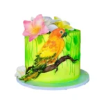 Parrot Floral Cake