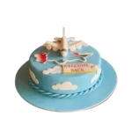 Welcome Back Travel Map Cake