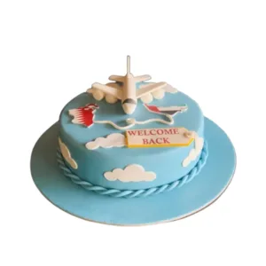 Welcome Back Travel Map Cake