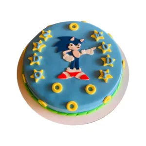 Sonic 2D Fondant Cake