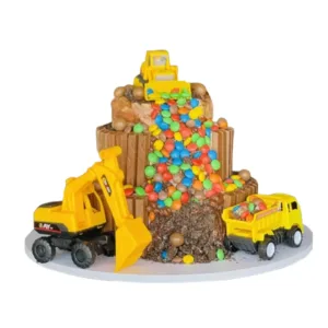 Kitkat M&M JCB Truck Cake