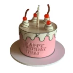 Pink & White Comic Design Cake