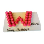 Pink Cupcakes “W” Shape