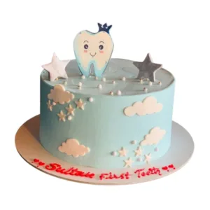 Baby Boy First Tooth Cake